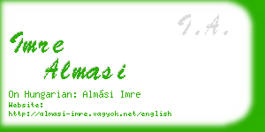 imre almasi business card